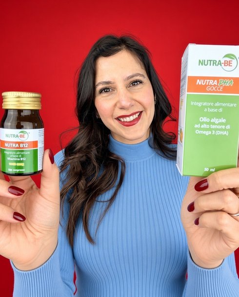 Benedetta con gli integratori NUTRA B12 e DHA